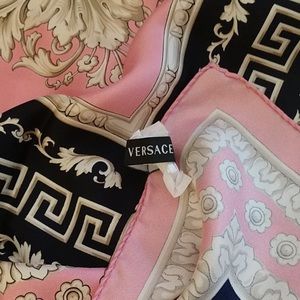 Versace Print silk scarf